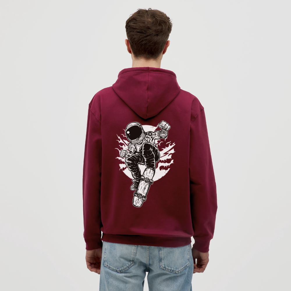 Astraunaut Space Skater Unisex Hoodie - bordeaux