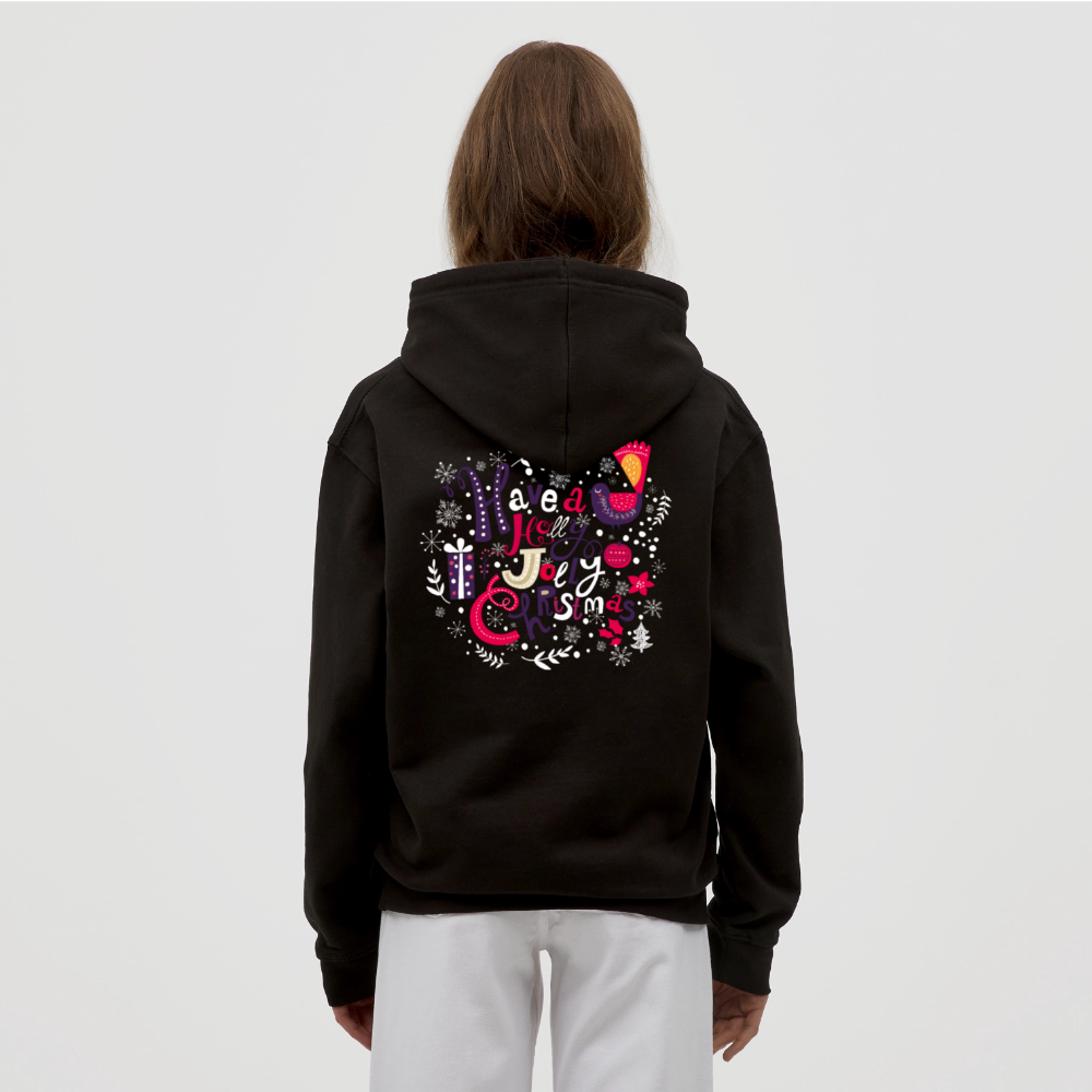 Holly Jolly Christmas Unisex Hoodie - black