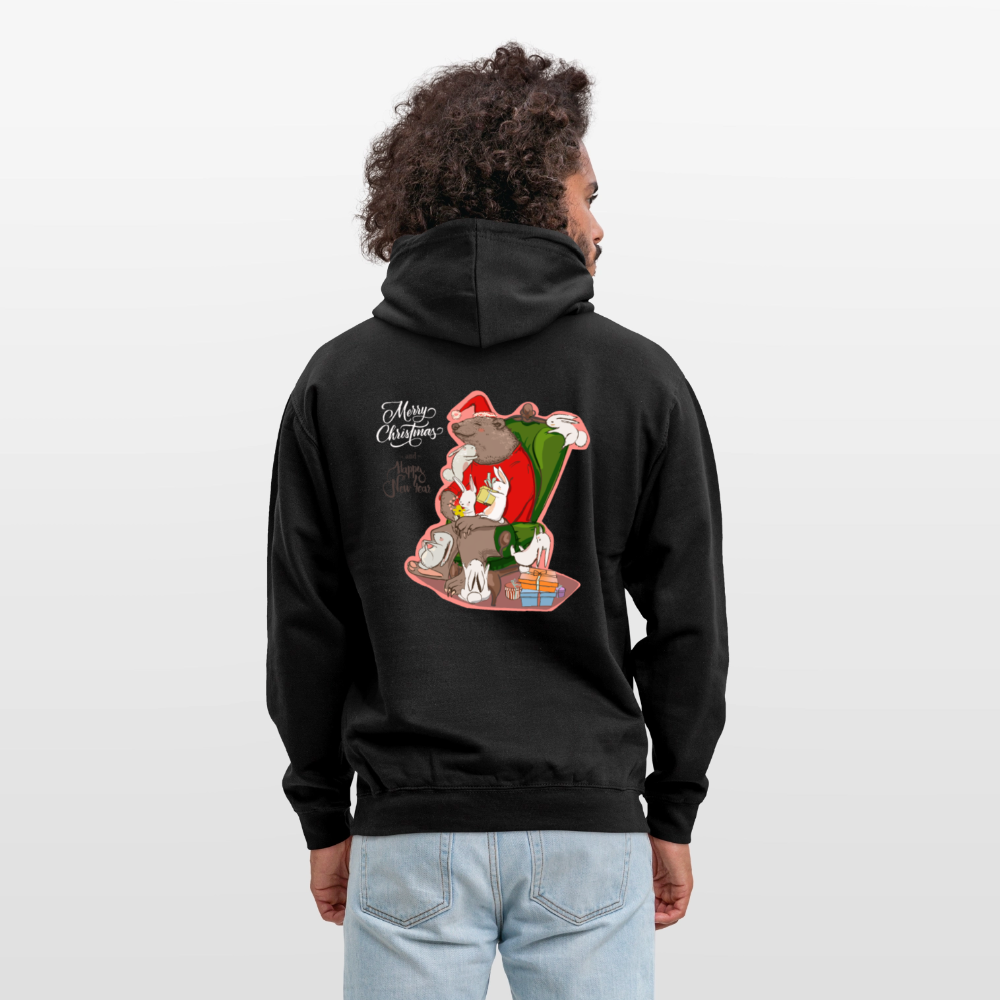 Christmas Bear Unisex Hoodie - black