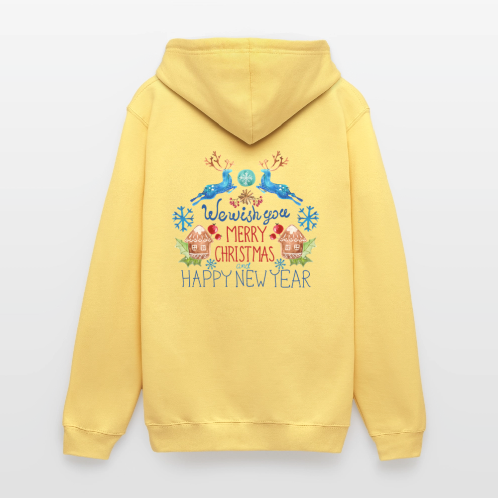 Merry christmas and happy new year Unisex Hoodie - lemon yellow