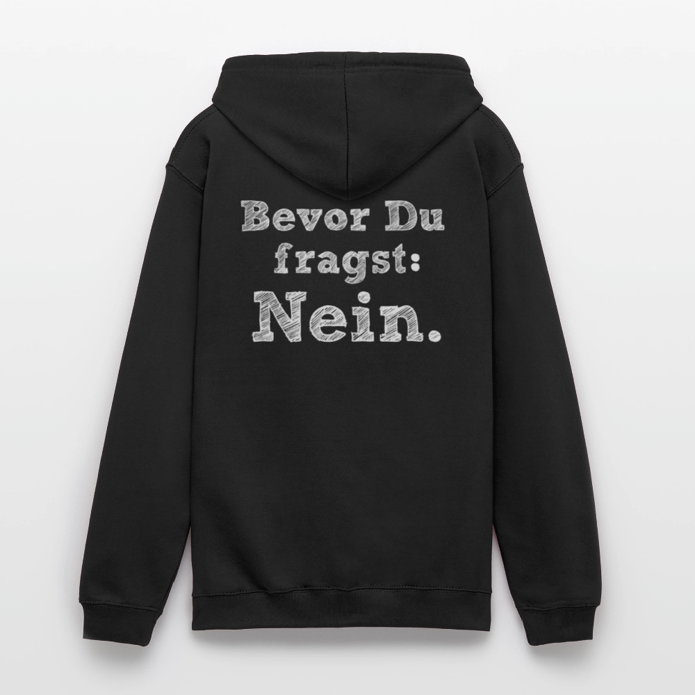 Before you ask Unisex Hoodie - black