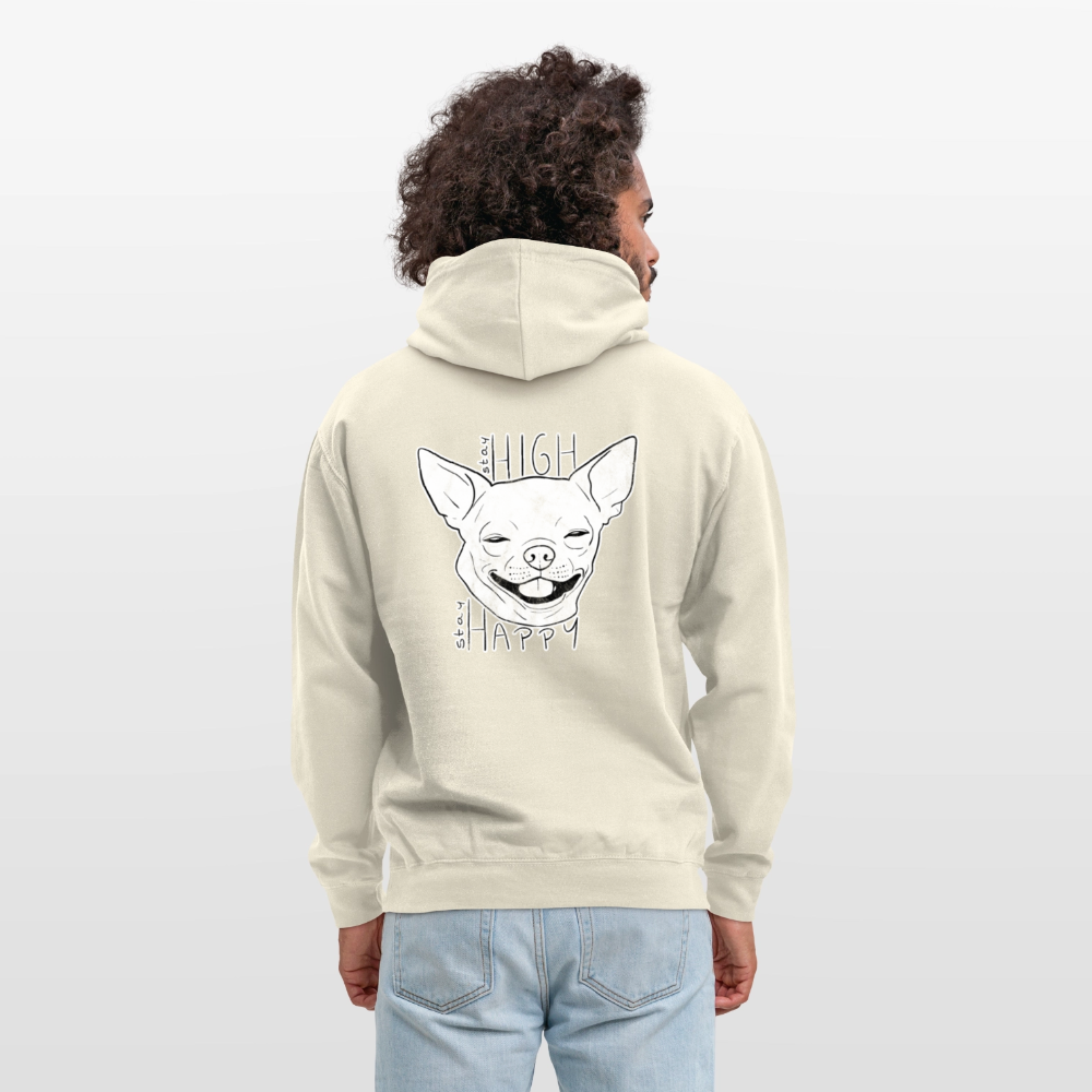 Stay high stay happy Unisex Hoodie - vanilla