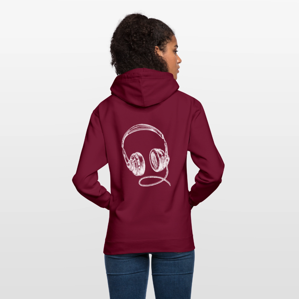 Headphones Unisex Hoodie - bordeaux
