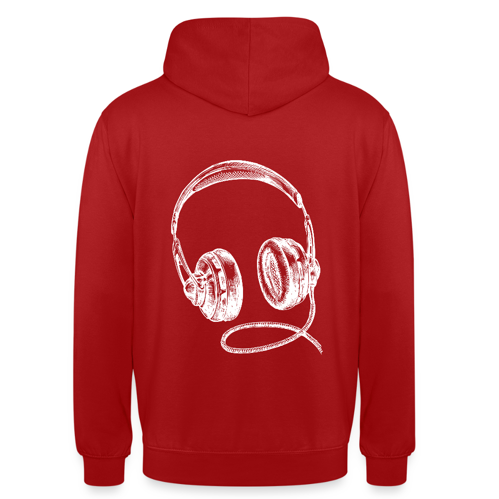 Headphones Unisex Hoodie - red