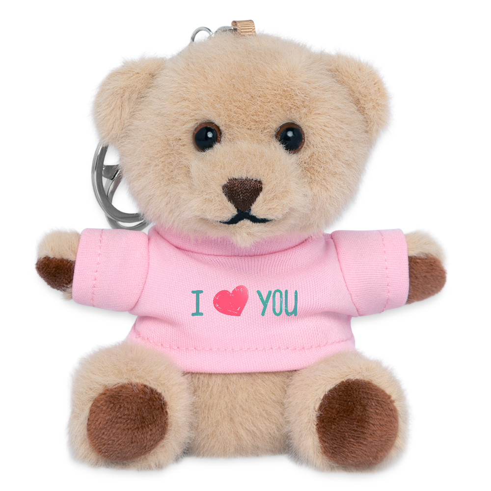 I love you Gift Plush keyring - pink