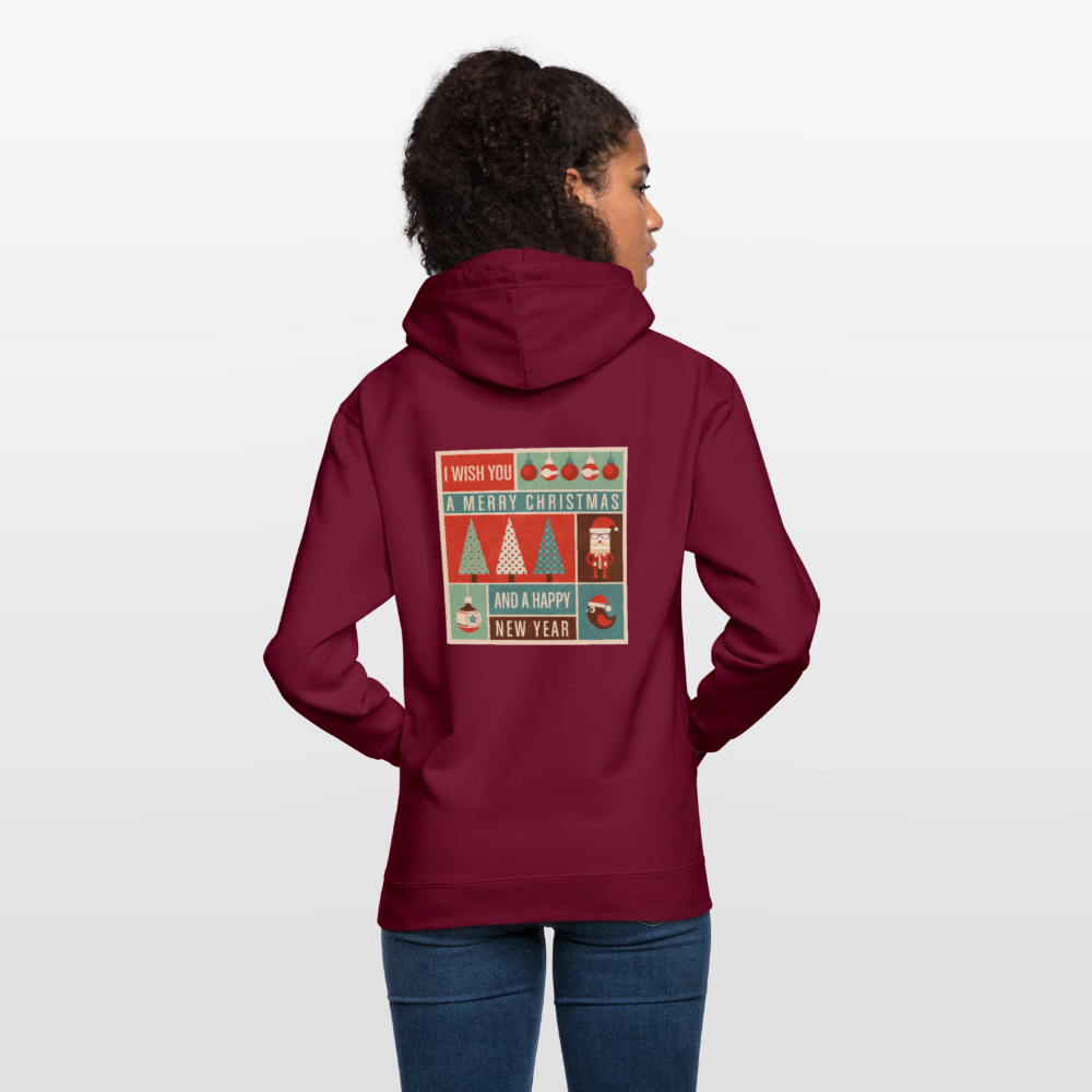 Merry Christmas & happy New Year Unisex Hoodie - bordeaux