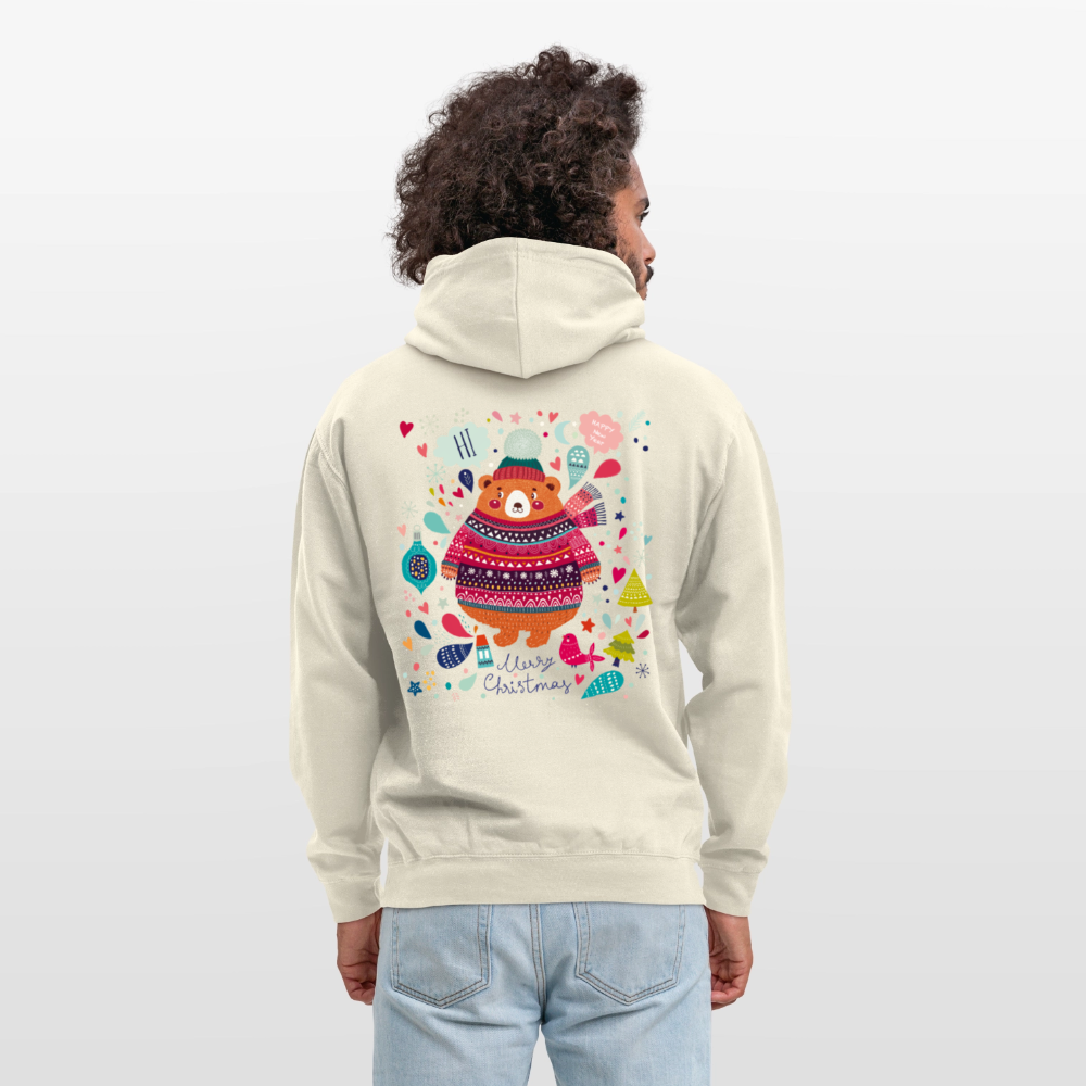 Christmas Bear Unisex Hoodie - vanilla