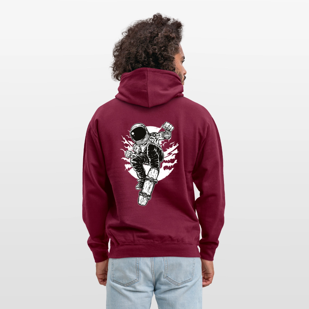 Astraunaut Space Skater Unisex Hoodie - bordeaux