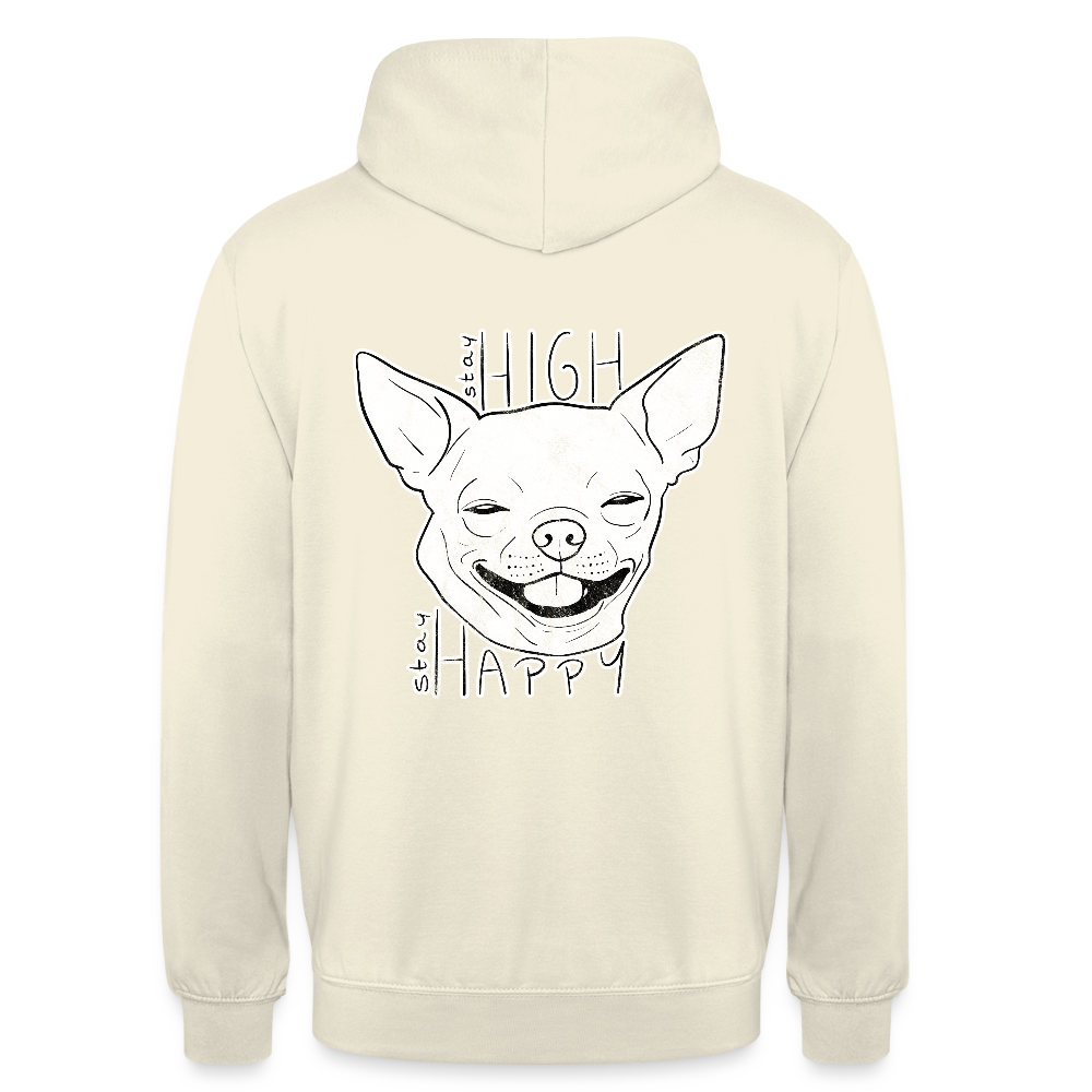 Stay high stay happy Unisex Hoodie - vanilla