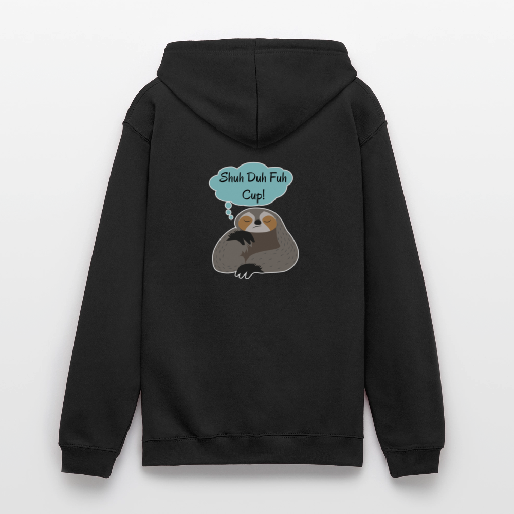 Shuh Duh Fuh Cup Sloth Unisex Hoodie - black