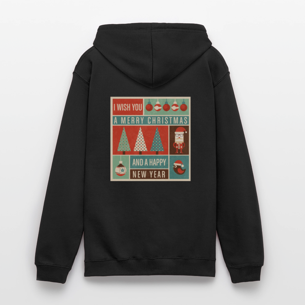Merry Christmas & happy New Year Unisex Hoodie - black