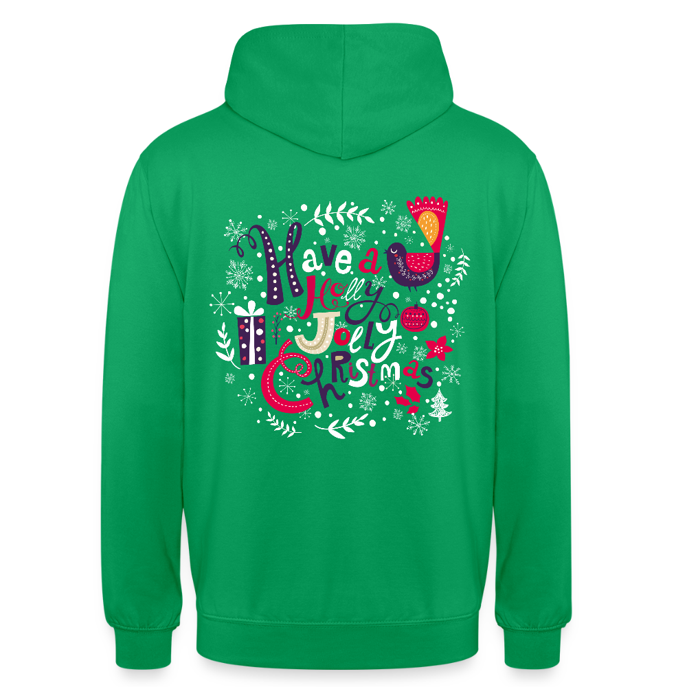 Holly Jolly Christmas Unisex Hoodie - kelly green