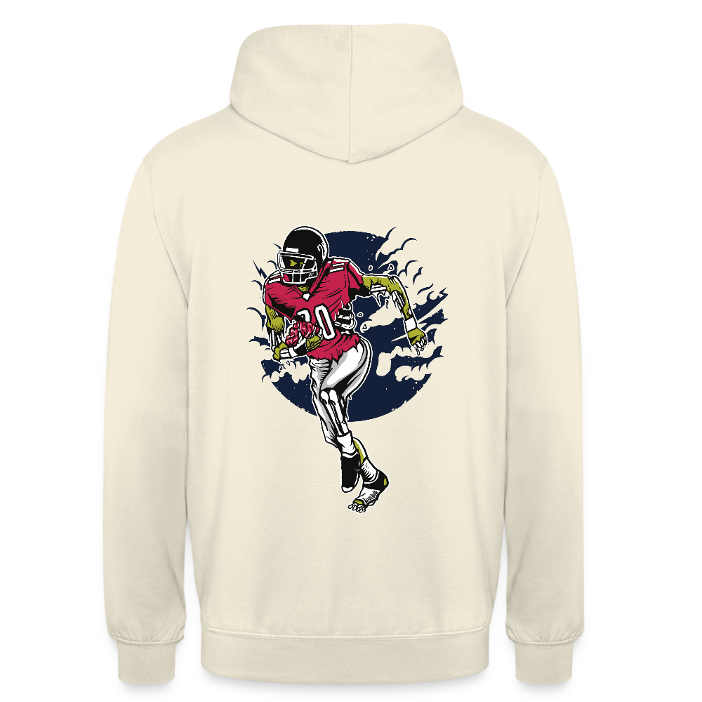 Zombie footballer Unisex Hoodie - vanilla