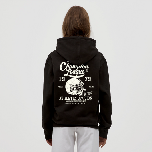 Champion League Unisex Hoodie - black