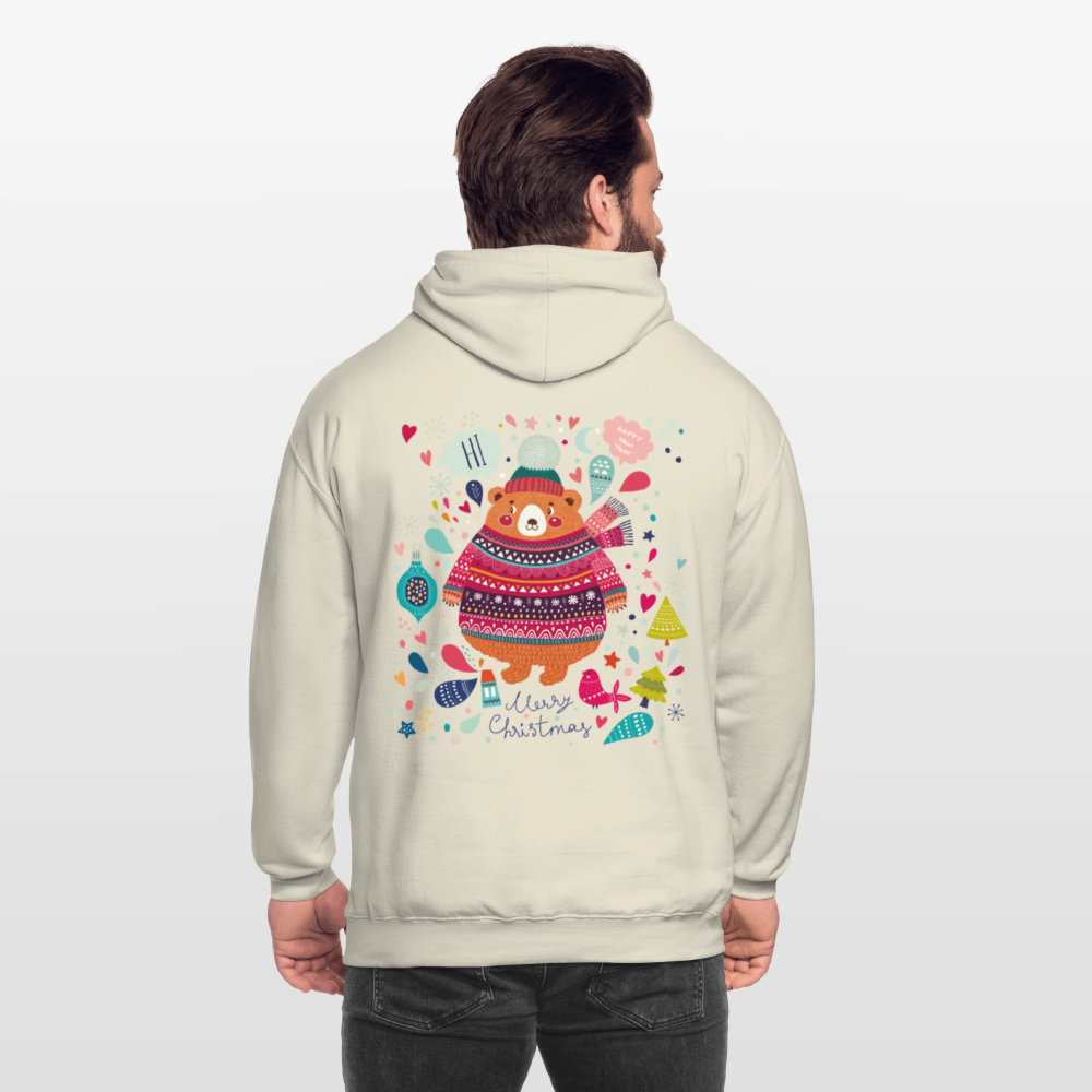 Christmas Bear Unisex Hoodie - vanilla