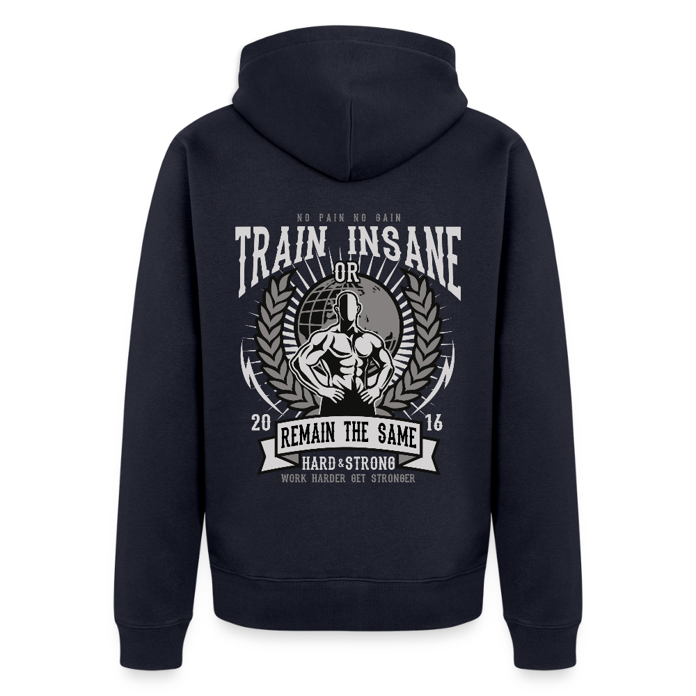 Train Insane Men's Premium Hooded Jacket - navy