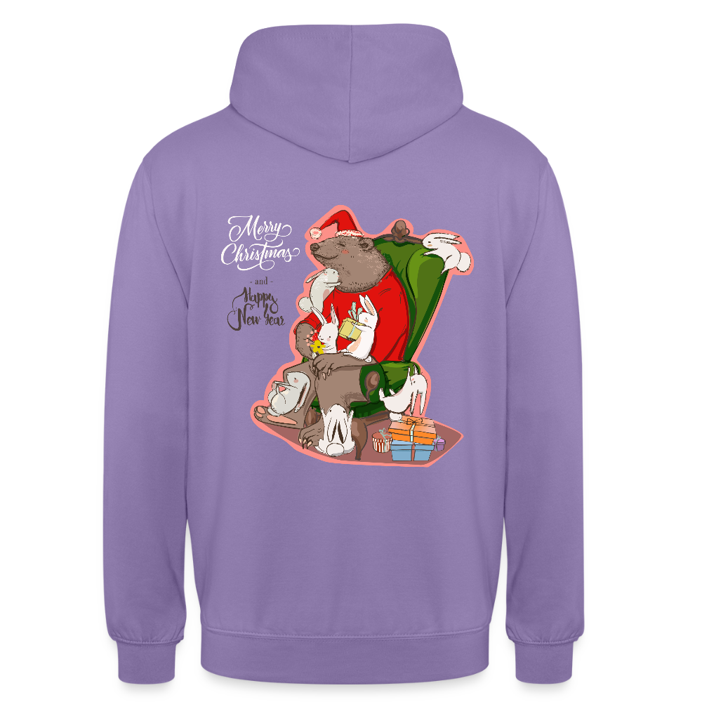 Christmas Bear Unisex Hoodie - lavender
