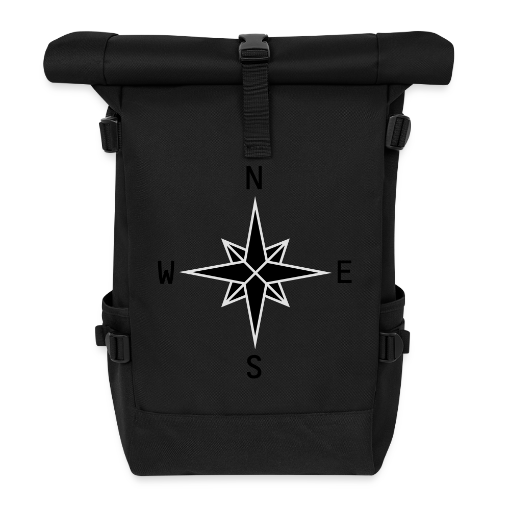 Compass  Roll Top Backpack - black