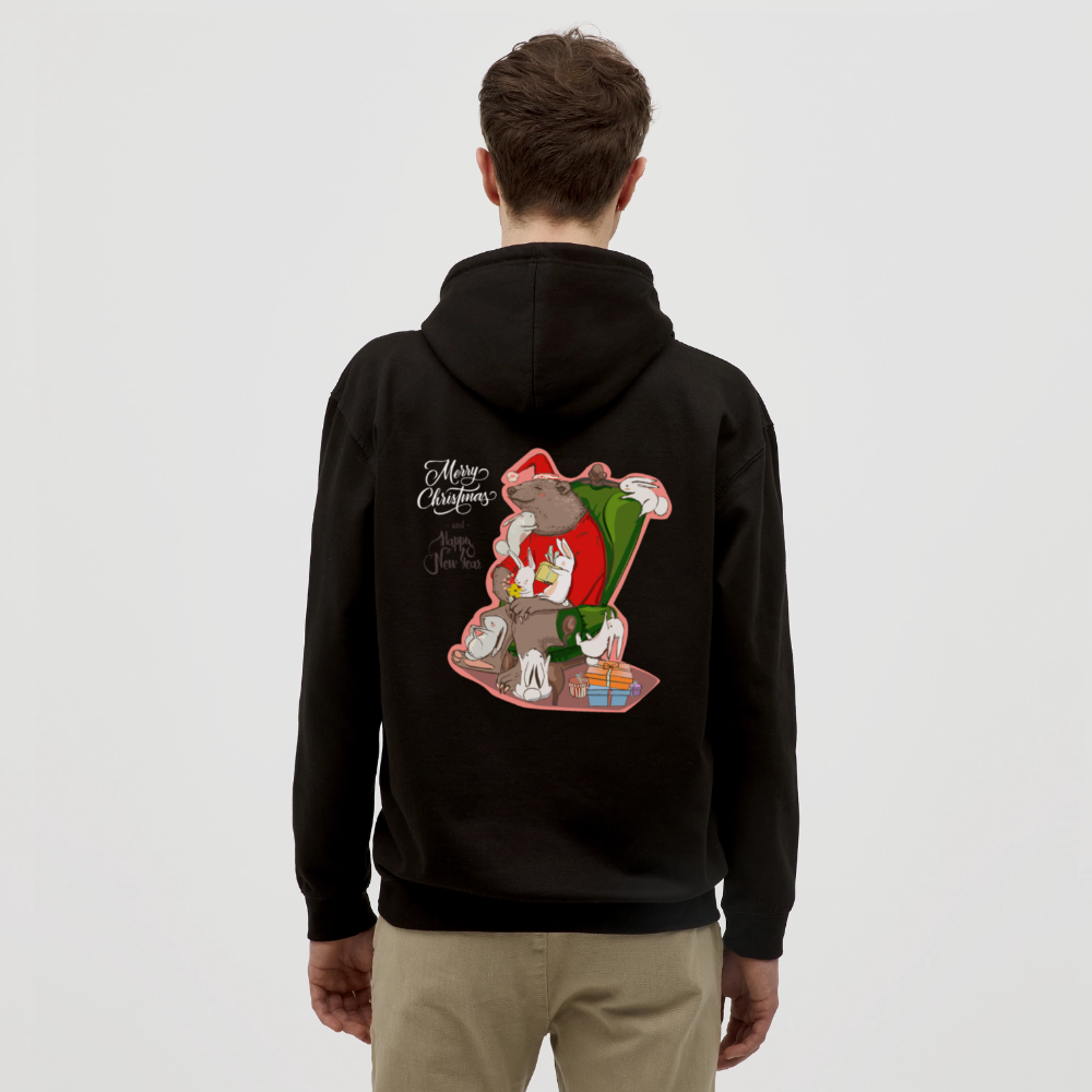 Christmas Bear Unisex Hoodie - black