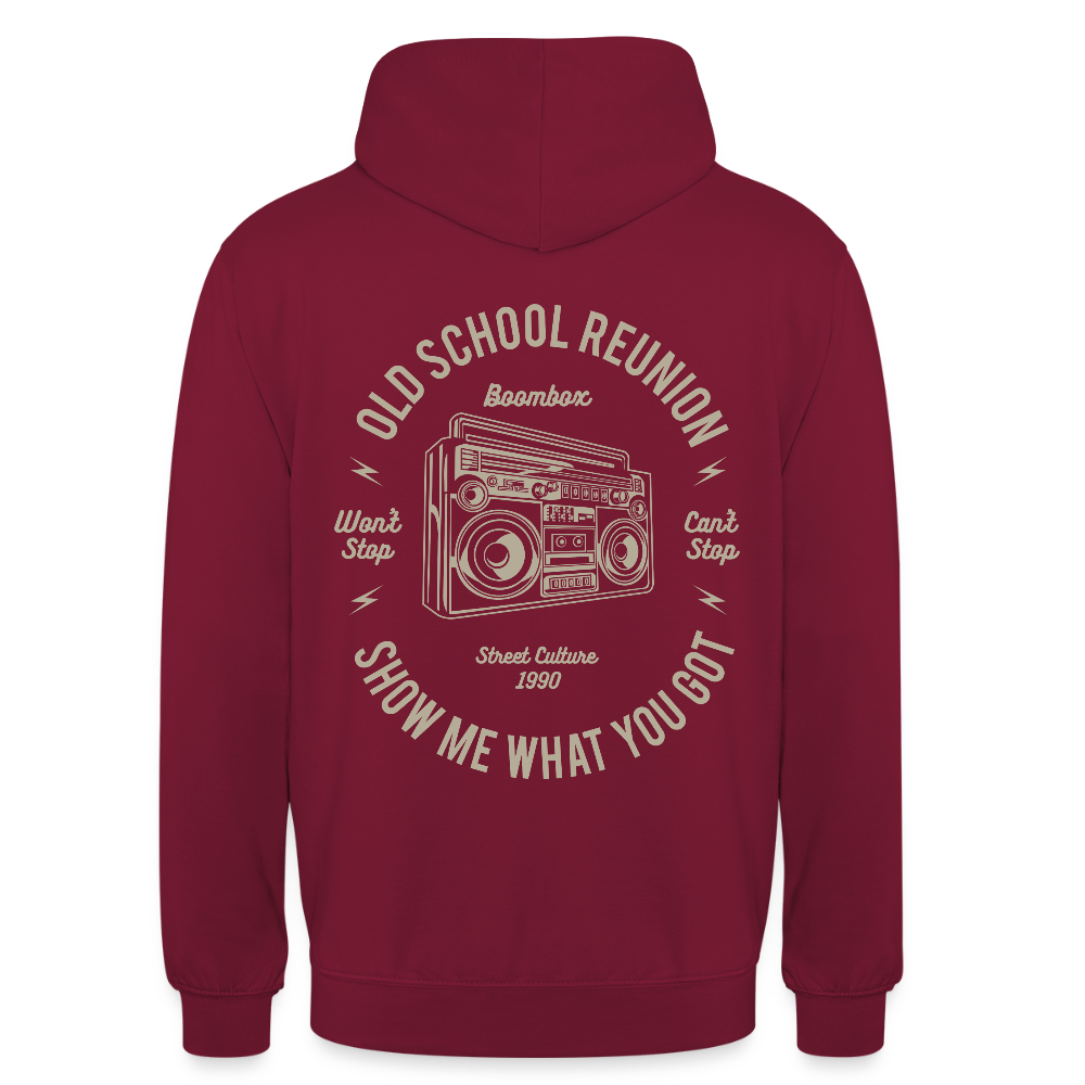 Old school reunion Unisex Hoodie - bordeaux