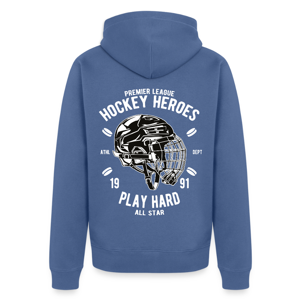 Hockey Heroes Men's Premium Hooded Jacket - stone blue