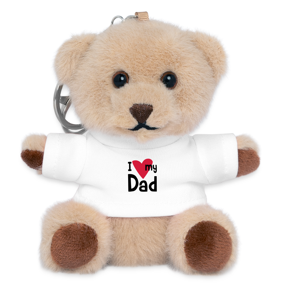 I Love My Dad Gift Plush keyring - white