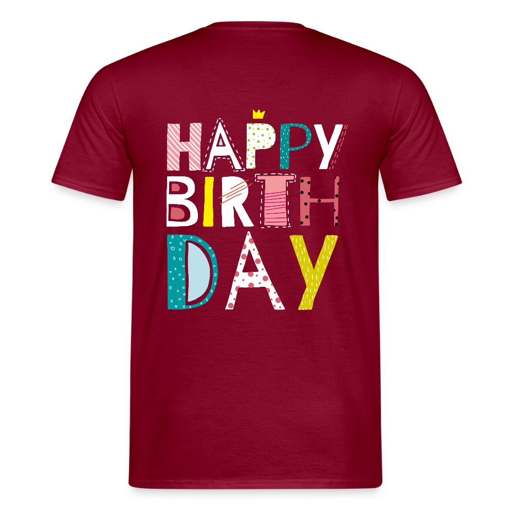 Happy birthday Men's T-Shirt - brick red