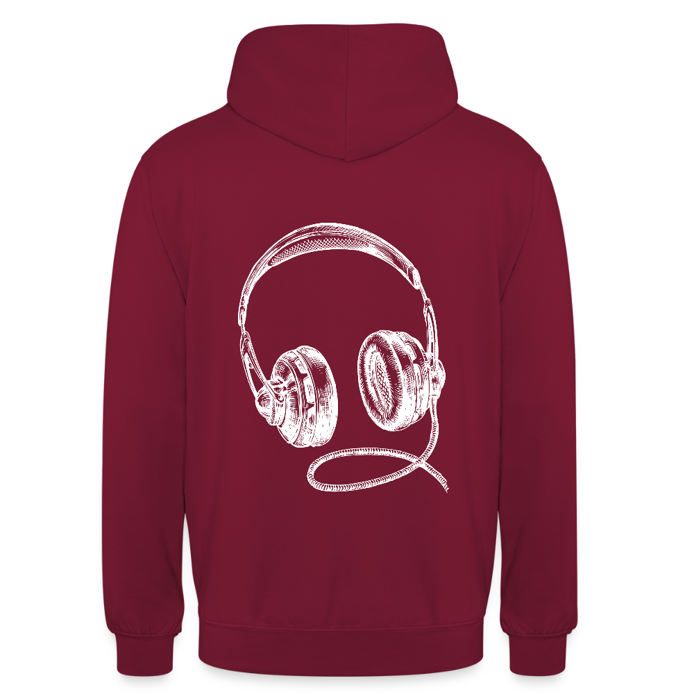 Headphones Unisex Hoodie - bordeaux