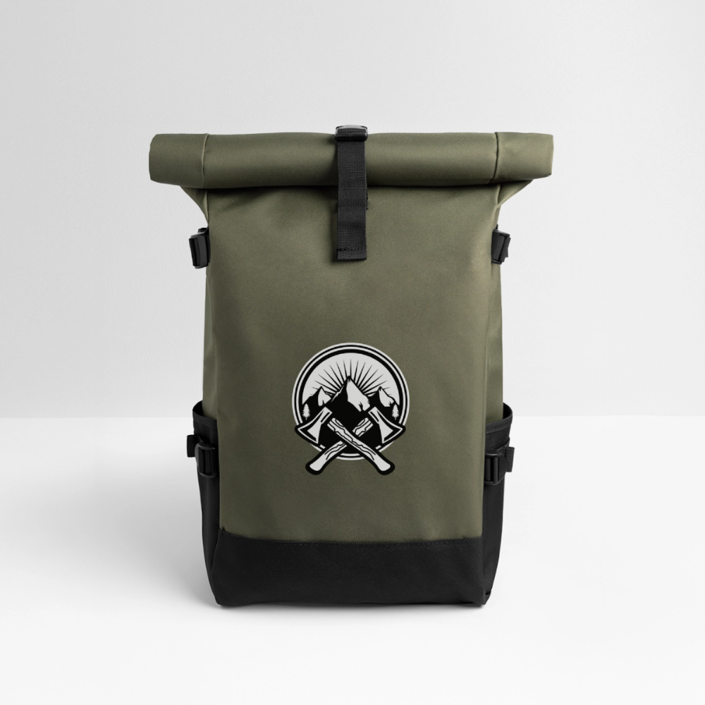 Axes  Roll Top Backpack - olive/black