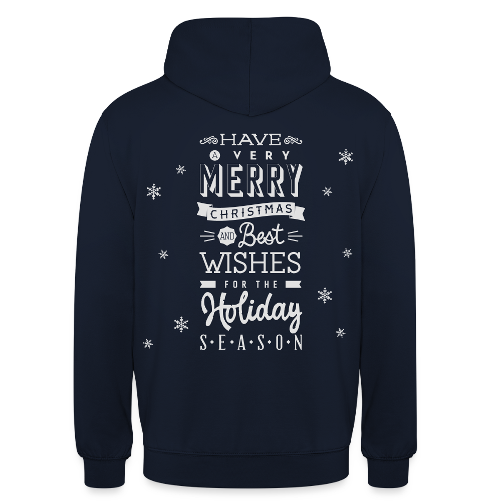 Merry Christmas Unisex Hoodie - navy