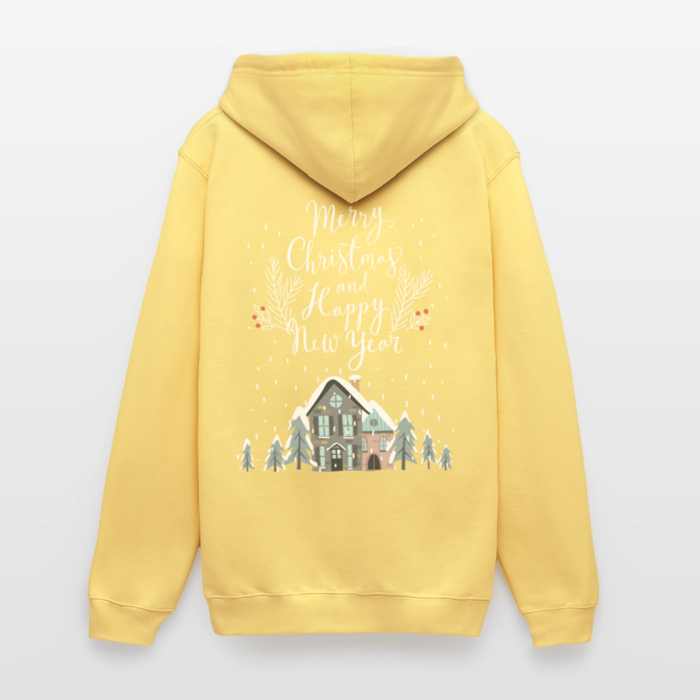 Christmas Quote Unisex Hoodie - lemon yellow