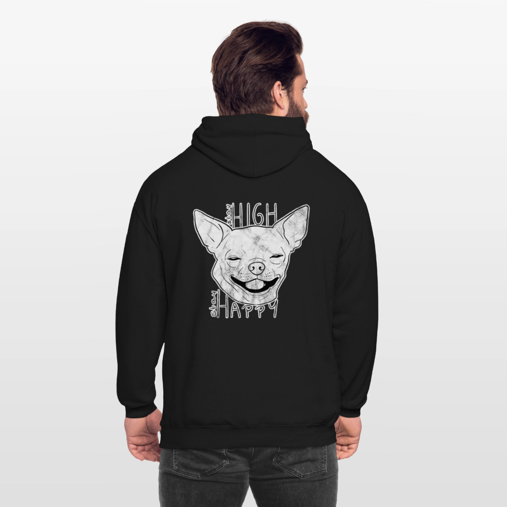 Stay high stay happy Unisex Hoodie - black