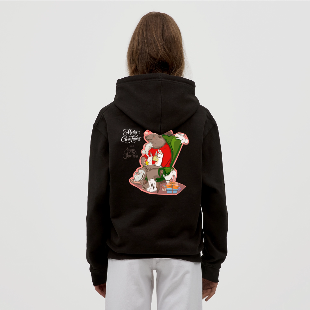 Christmas Bear Unisex Hoodie - black
