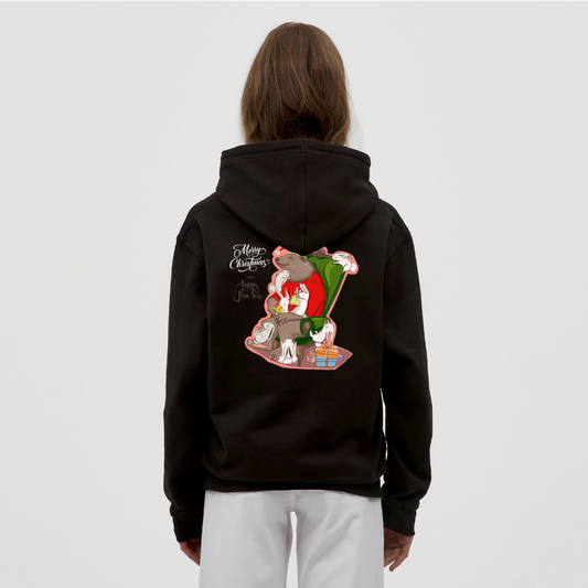 Christmas Bear Unisex Hoodie - black