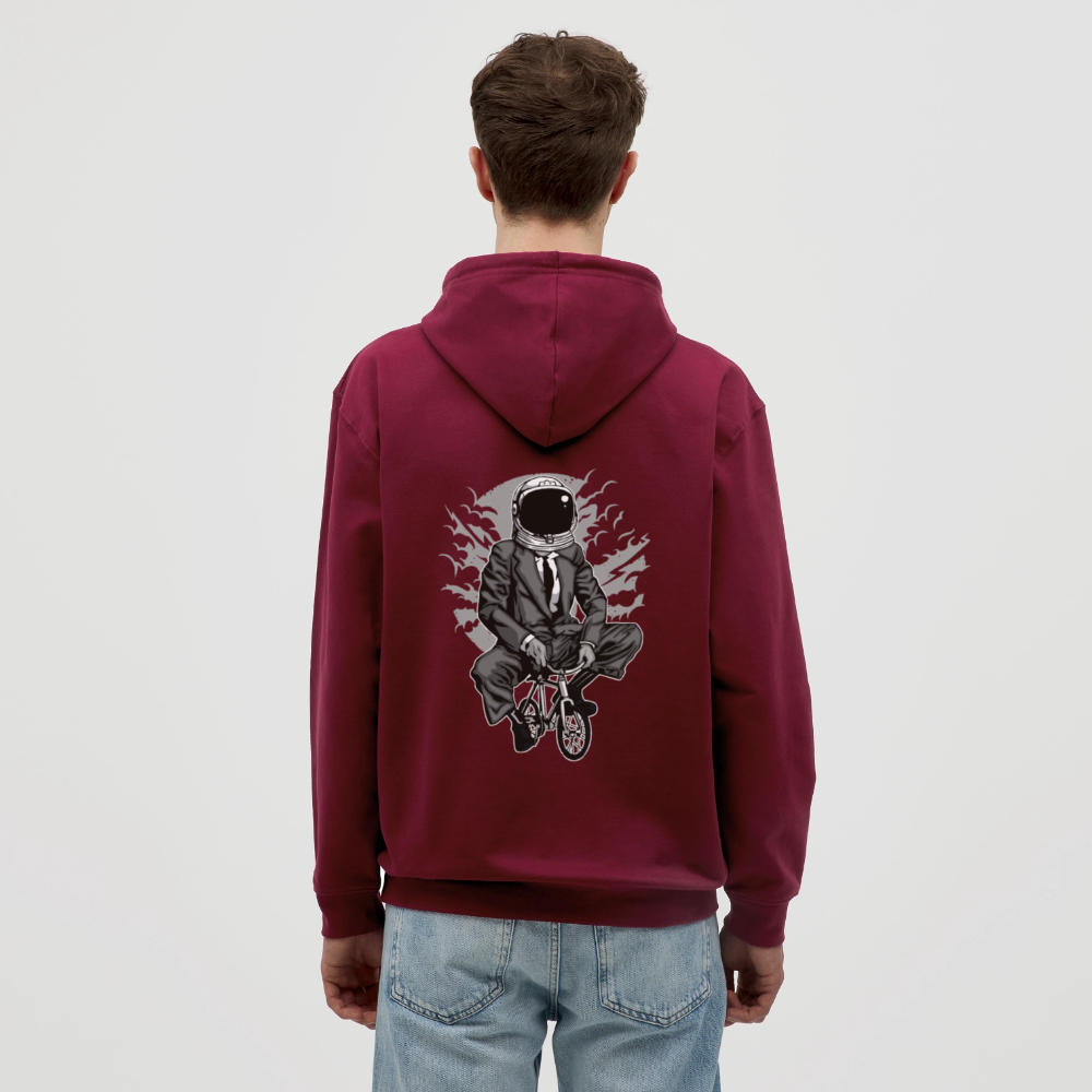 Bike to the moon Unisex Hoodie - bordeaux
