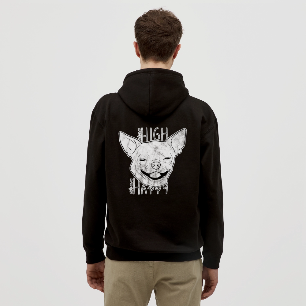 Stay high stay happy Unisex Hoodie - black