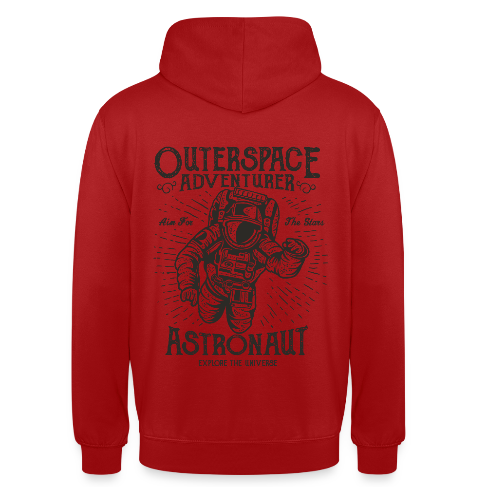 Astronaut Design Unisex Hoodie - red