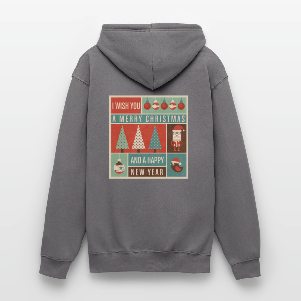 Merry Christmas & happy New Year Unisex Hoodie - elephant grey