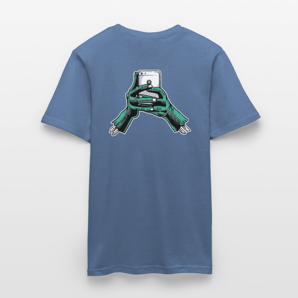 zombie phone Men's T-Shirt - dove blue 