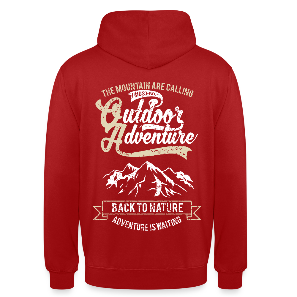 Outdoor Adventure Unisex Hoodie - red