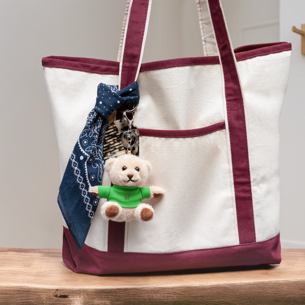 Happy birthday Gift Plush keyring - green