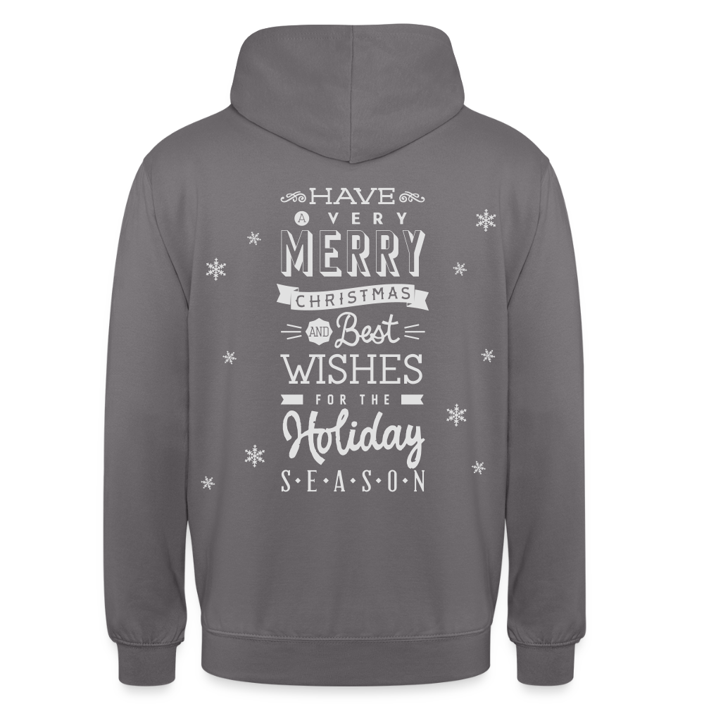 Merry Christmas Unisex Hoodie - elephant grey