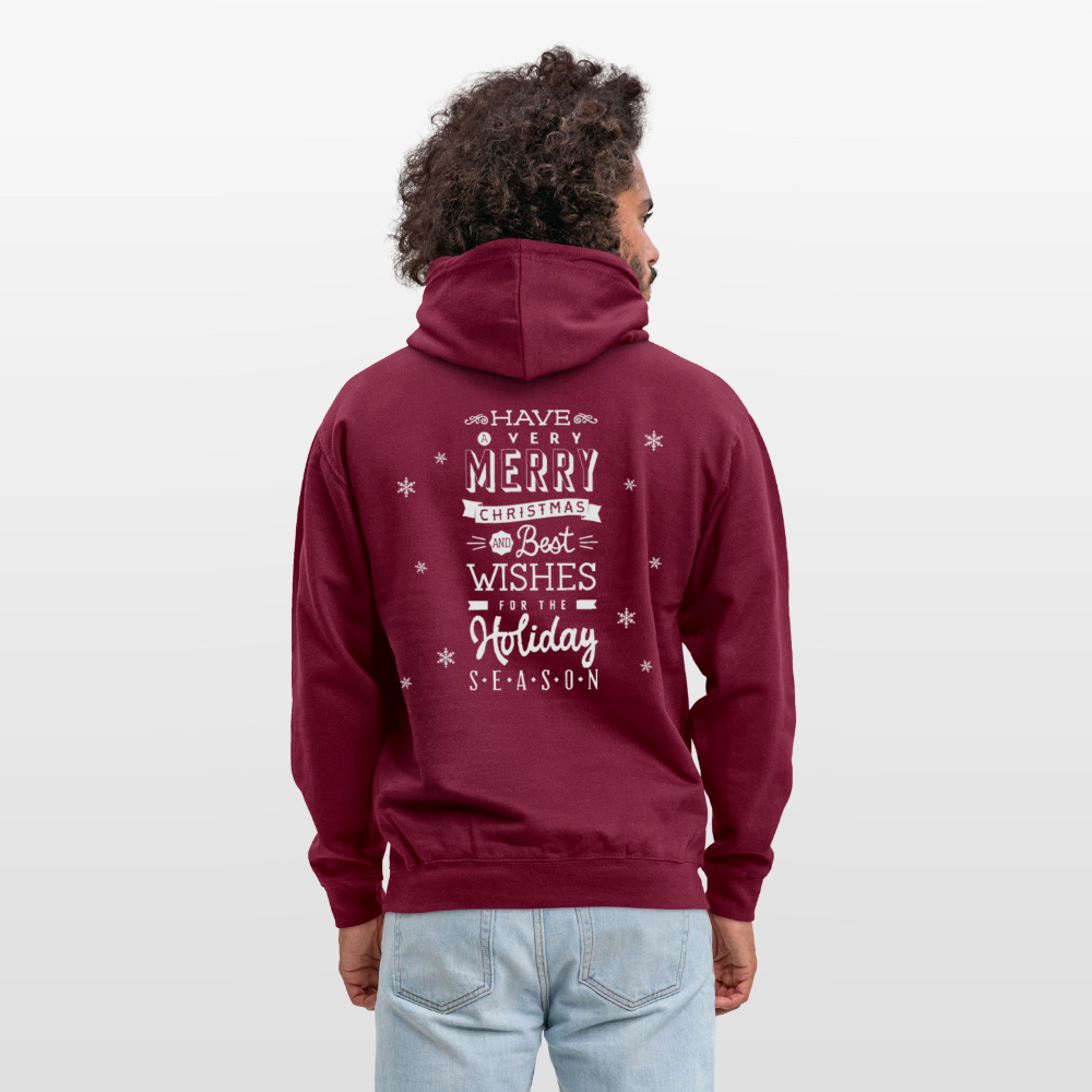 Merry Christmas Unisex Hoodie - bordeaux