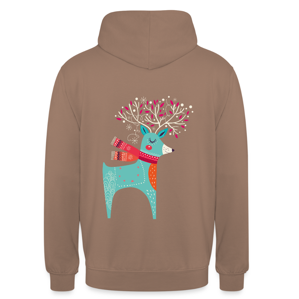 Reindeer Unisex Hoodie - mocha