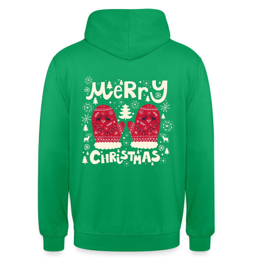 Merry christmas gloves Unisex Hoodie - kelly green