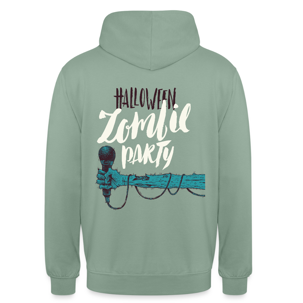 Halloween zombie party Unisex Hoodie - steel green