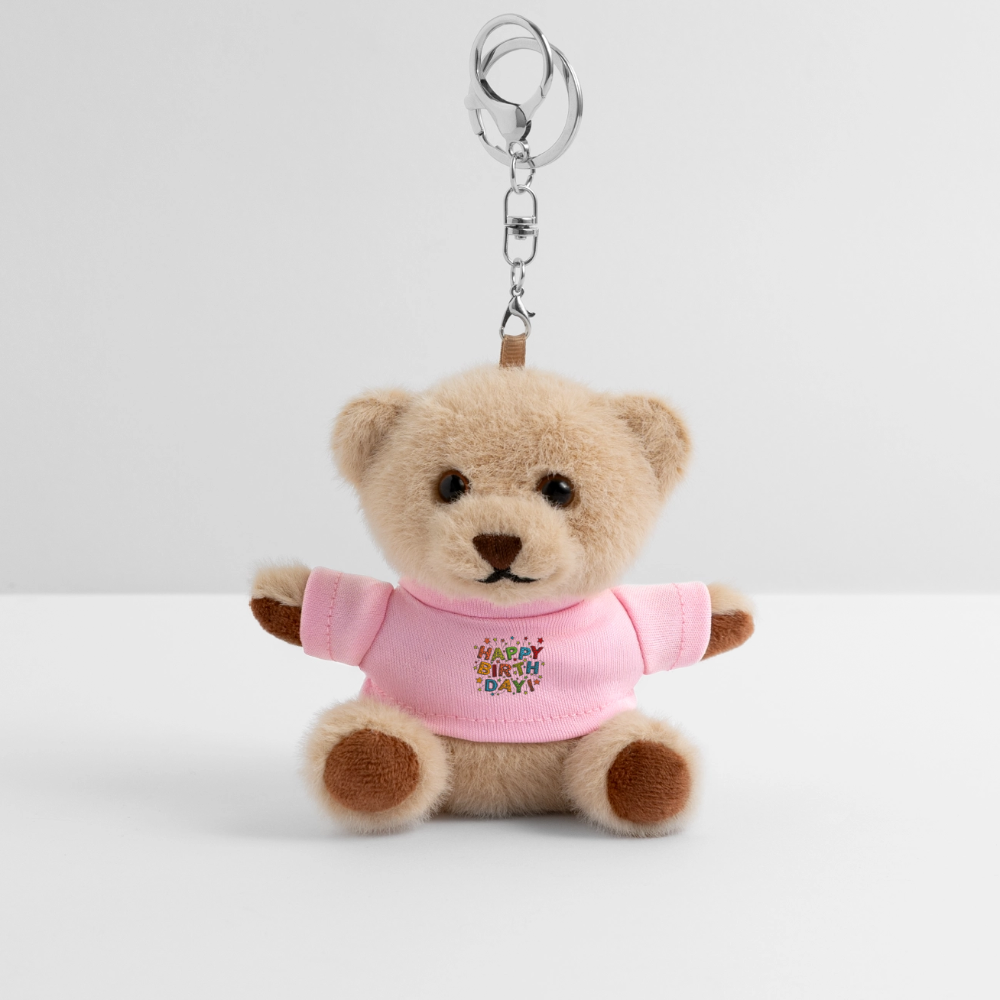 Happy birthday Gift Plush keyring - pink