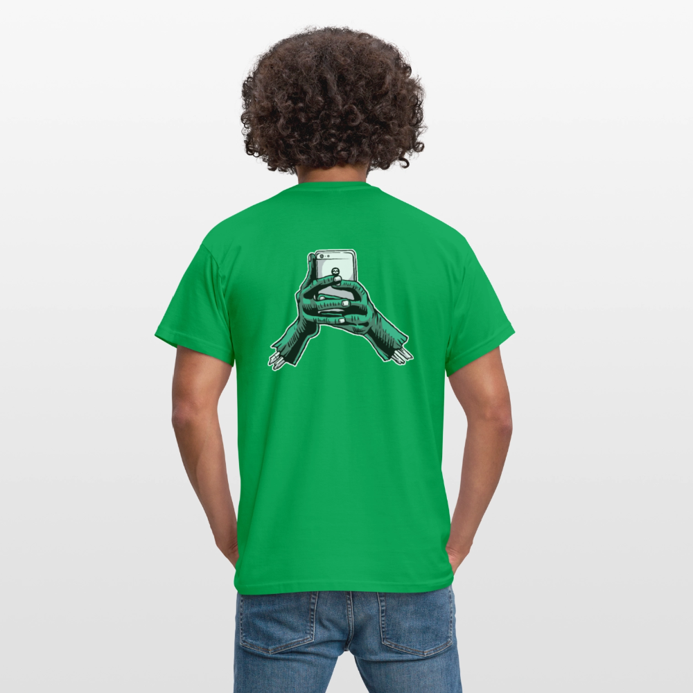 zombie phone Men's T-Shirt - kelly green