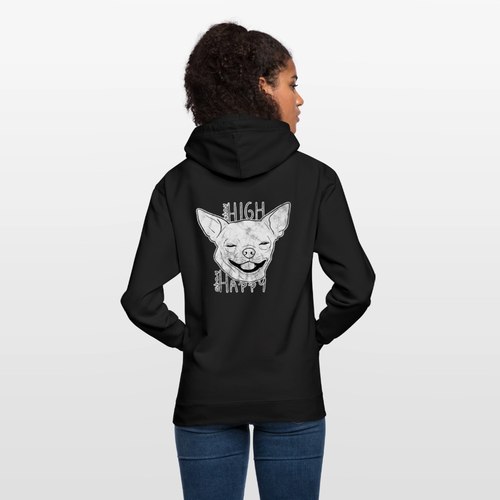 Stay high stay happy Unisex Hoodie - black