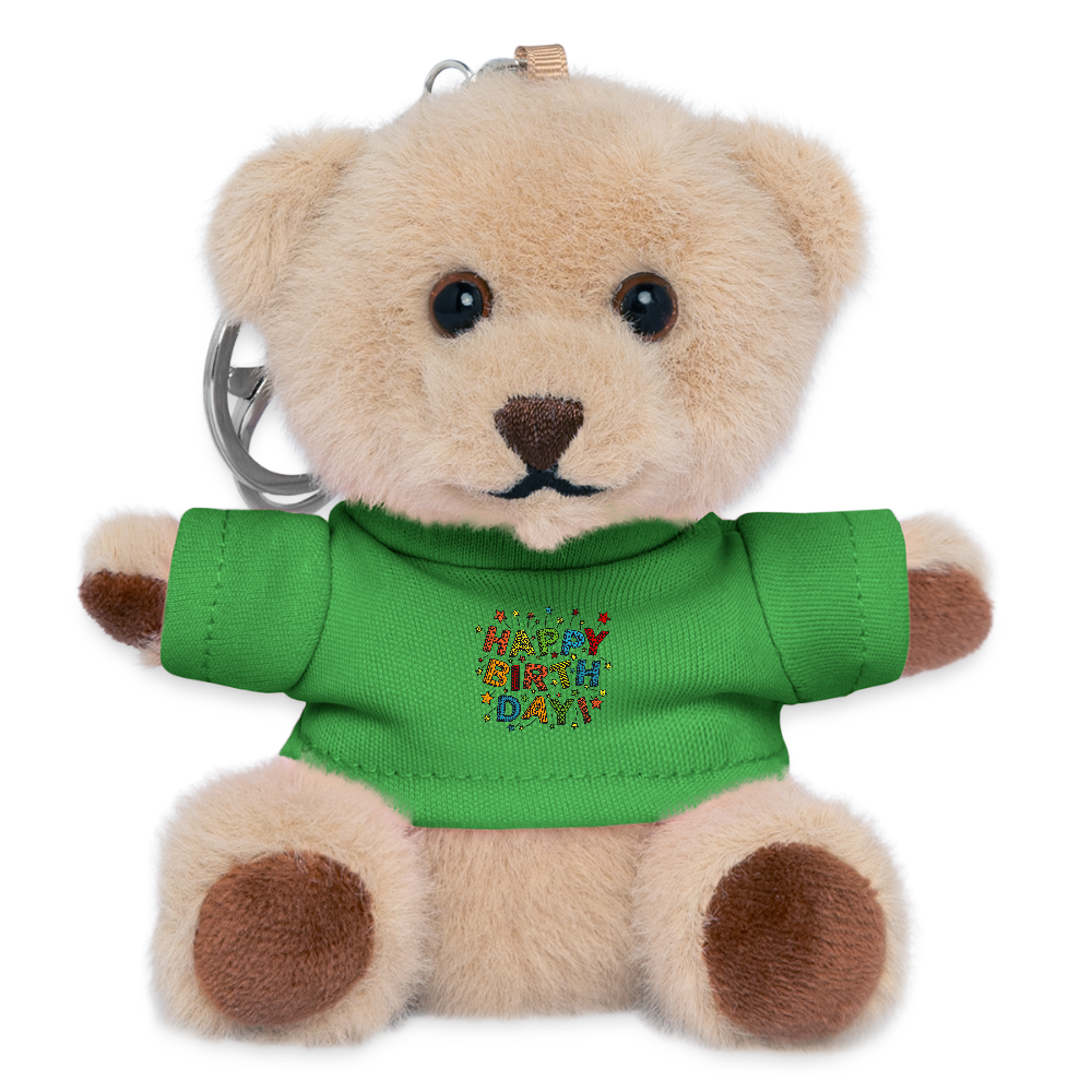 Happy birthday Gift Plush keyring - green